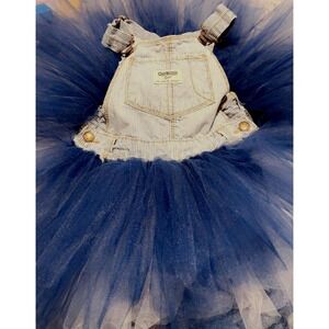 Vintage Remade   Osh Kosh Bibs Denim Tutu Dress